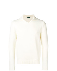weißer Polo Pullover von Zanone
