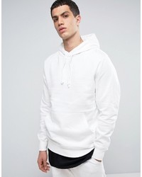 weißer Pullover mit einem Kapuze von adidas