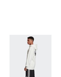 weißer Pullover mit einem Kapuze von adidas Originals