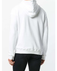 weißer Pullover mit einem Kapuze von Saint Laurent