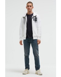 weißer Pullover mit einem Kapuze von Camp David
