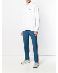 weißer Pullover mit einem Kapuze von MSGM