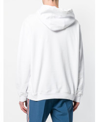 weißer Pullover mit einem Kapuze von MSGM