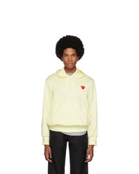 weißer Pullover mit einem Kapuze von Comme Des Garcons Play