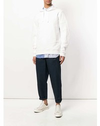 weißer Pullover mit einem Kapuze von Comme Des Garcons SHIRT