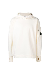 weißer Pullover mit einem Kapuze von CP Company