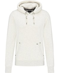 weißer Pullover mit einem Kapuze von Dreimaster