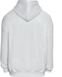 weißer Pullover mit einem Kapuze von Dropsize
