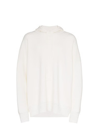 weißer Pullover mit einem Kapuze von Edward Crutchley
