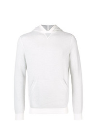 weißer Pullover mit einem Kapuze von Ermenegildo Zegna