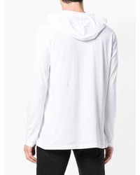 weißer Pullover mit einem Kapuze von Balmain