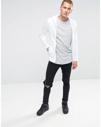 weißer Pullover mit einem Kapuze von Asos