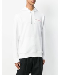 weißer Pullover mit einem Kapuze von Calvin Klein Jeans