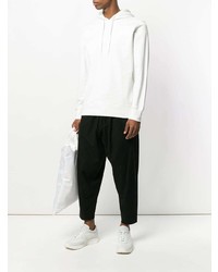 weißer Pullover mit einem Kapuze von Y-3