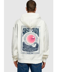 weißer Pullover mit einem Kapuze von Merchcode