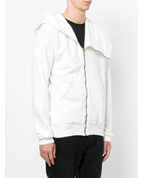 weißer Pullover mit einem Kapuze von Rick Owens DRKSHDW