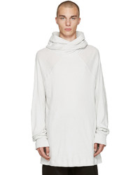 weißer Pullover mit einem Kapuze von Niløs