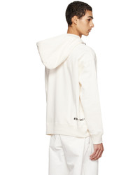 weißer Pullover mit einem Kapuze von MONCLER GRENOBLE