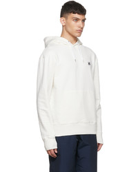 weißer Pullover mit einem Kapuze von MAISON KITSUNÉ