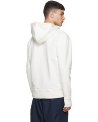 weißer Pullover mit einem Kapuze von MAISON KITSUNÉ