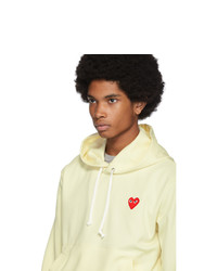 weißer Pullover mit einem Kapuze von Comme Des Garcons Play