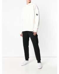 weißer Pullover mit einem Kapuze von CP Company