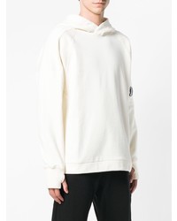 weißer Pullover mit einem Kapuze von CP Company