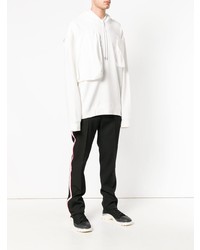 weißer Pullover mit einem Kapuze von Calvin Klein 205W39nyc