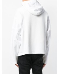 weißer Pullover mit einem Kapuze von Helmut Lang