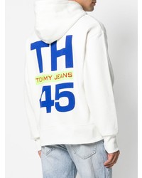 weißer Pullover mit einem Kapuze von Tommy Jeans