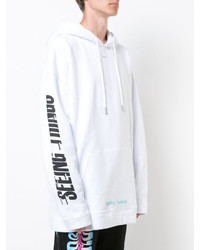 weißer Pullover mit einem Kapuze von Off-White