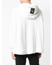 weißer Pullover mit einem Kapuze von Y-3