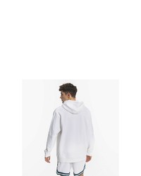 weißer Pullover mit einem Kapuze von Puma