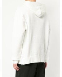 weißer Pullover mit einem Kapuze von Makavelic