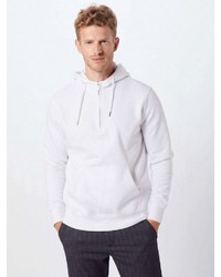 weißer Pullover mit einem Kapuze von Solid