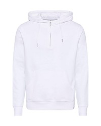 weißer Pullover mit einem Kapuze von Solid