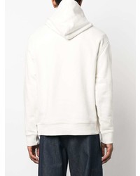 weißer Pullover mit einem Kapuze von Calvin Klein Jeans