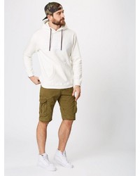 weißer Pullover mit einem Kapuze von Superdry