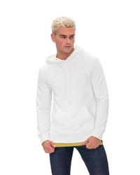 weißer Pullover mit einem Kapuze von Tom Barron
