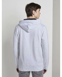 weißer Pullover mit einem Kapuze von Tom Tailor Denim