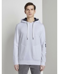 weißer Pullover mit einem Kapuze von Tom Tailor Denim