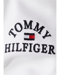 weißer Pullover mit einem Kapuze von Tommy Hilfiger