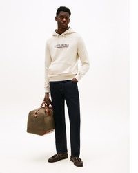 weißer Pullover mit einem Kapuze von Tommy Hilfiger
