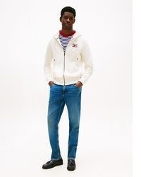 weißer Pullover mit einem Kapuze von Tommy Hilfiger