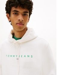 weißer Pullover mit einem Kapuze von Tommy Jeans