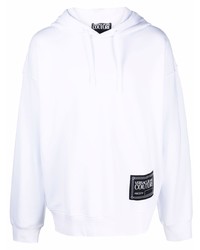 weißer Pullover mit einem Kapuze von VERSACE JEANS COUTURE