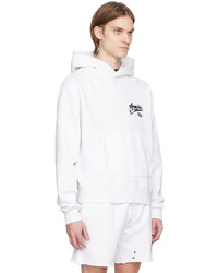 weißer Pullover mit einem Kapuze von Amiri