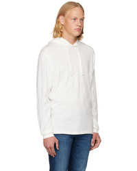 weißer Pullover mit einem Kapuze von rag & bone