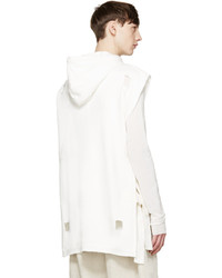 weißer Pullover mit einem Kapuze von Damir Doma
