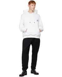 weißer Pullover mit einem Kapuze von Wooyoungmi